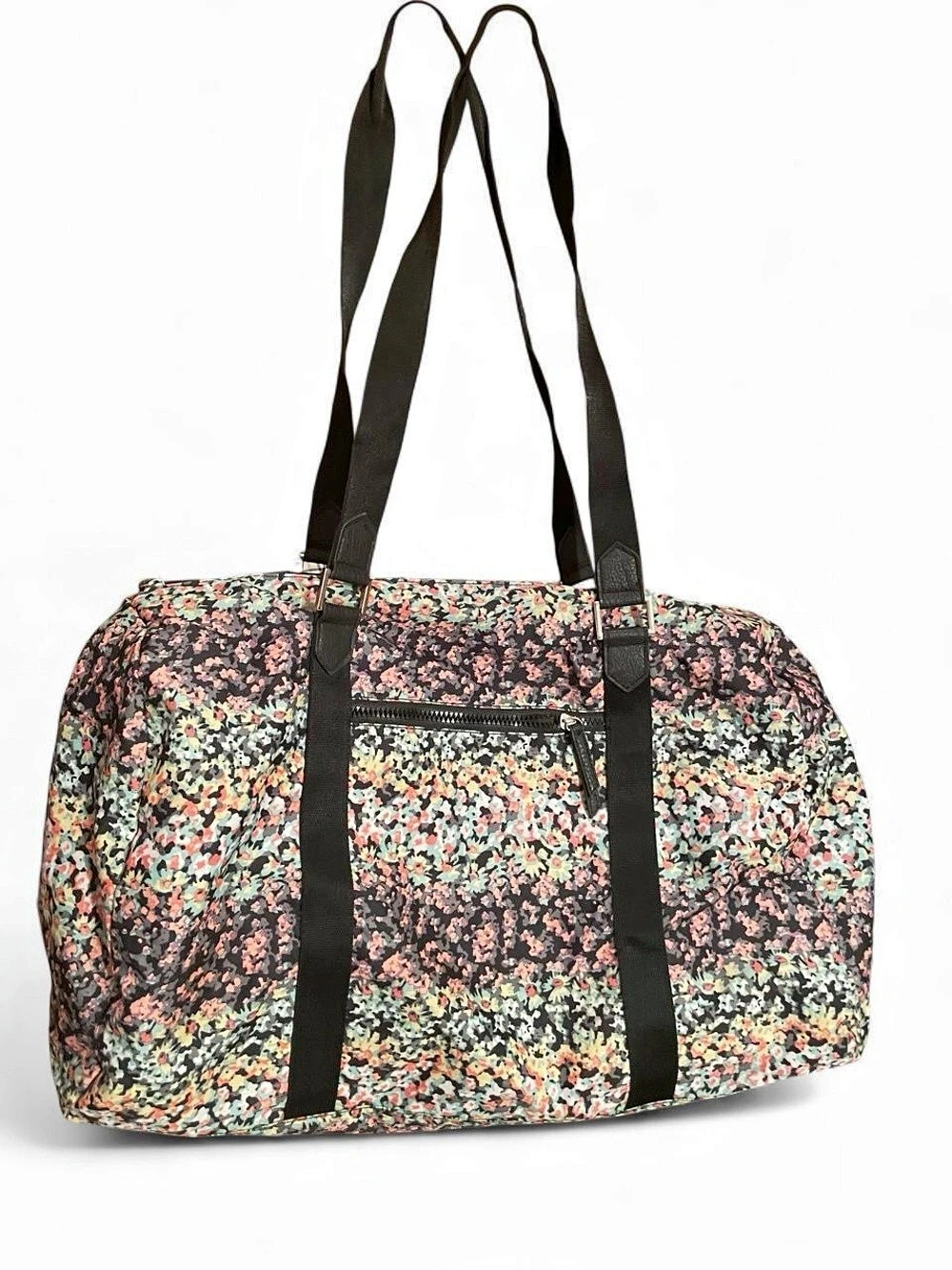 Joe Boxer Floral Print Travel Bag in Black & Pink